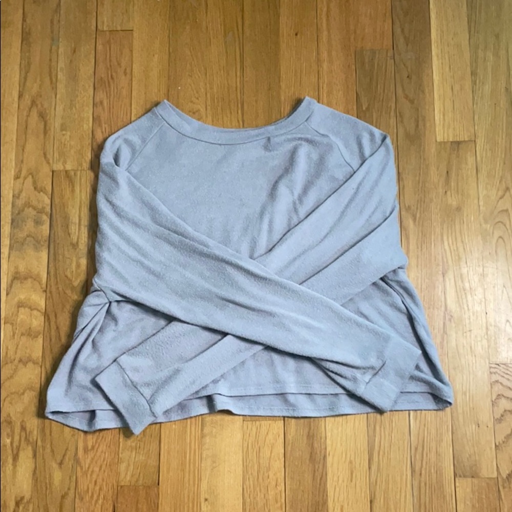 Gray crop top